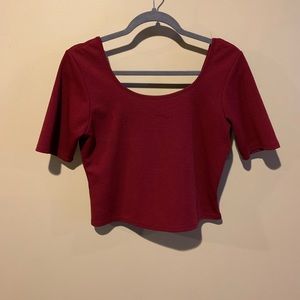 Cropped Short Sleeved Top